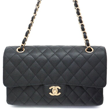 【中古】【ほぼ新品】シャネル25WチェーンショルダーバッグWフラップゴールド金具ココマークA01112【ショルダーバッグ】