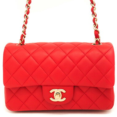 【中古】【ほぼ新品】シャネル20ミニマトラッセチェーンショルダー斜め掛けポシェットマットゴールド金具マトラッセA69900【ショルダーバッグ】