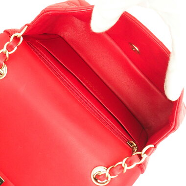 【中古】【ほぼ新品】シャネル20ミニマトラッセチェーンショルダー斜め掛けポシェットマットゴールド金具マトラッセA69900【ショルダーバッグ】