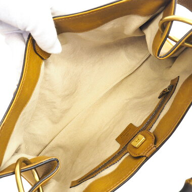 【中古】【美品】グッチワンショルダーロゴ型押しマットゴールド金具バンブー109136・002214【ハンドバッグ】