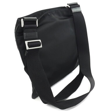 [Pre] [Beautiful] Prada triangle logo diagonally hanging cross body silver metal fittings Pocono 2VH563 [shoulder bag]