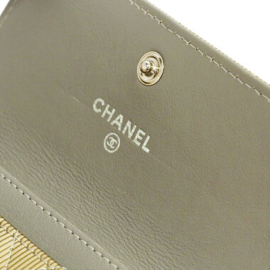 [Used] [Goods] Chanel business card holder Matrasse CC logo silver hardware Koko Mark A50169 card case [small goods, miscellaneous goods]