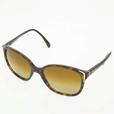 [Used] [Almost new] Prada Polarized Eyewear Tortoiseshell Gold Hardware 2AU-6E1 Ladies Sunglasses [Accessories / Miscellaneous]