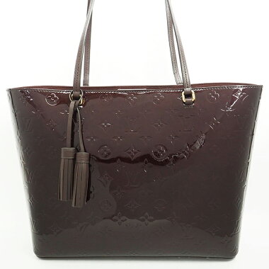 【中古】【美品】ルイヴィトンロング・ビーチMMヴェルニM90475【トートバッグ】