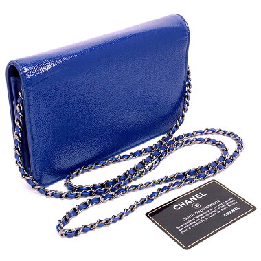 [Used] [Almost new] Chanel chain shoulder diagonally hung chain wallet CC logo Cocomark A48654 [shoulder bag]