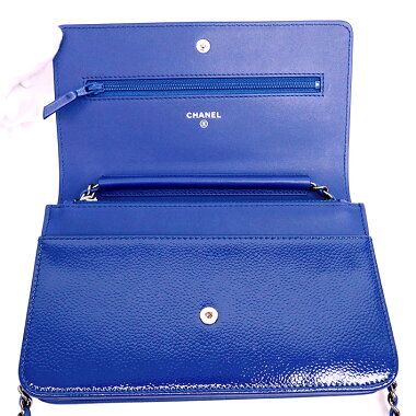 [Used] [Almost new] Chanel chain shoulder diagonally hung chain wallet CC logo Cocomark A48654 [shoulder bag]