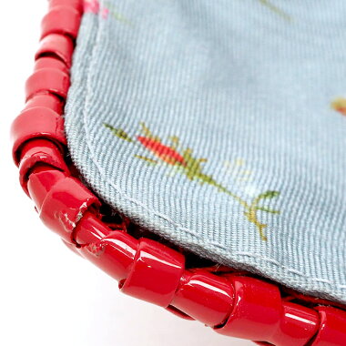 【中古】【ほぼ新品】グッチウィッカーミニかごバッグWチェーンショルダーポシェットゴールド金具GGマーモント524829・001998【ショルダーバッグ】