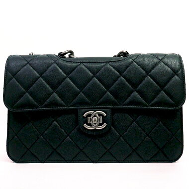 【中古】【未使用品・新古品】シャネルマトラッセ2WAYフラップバッグチェーンショルダーアンティークシルバー金具ココマーク【ハンドバッグ】