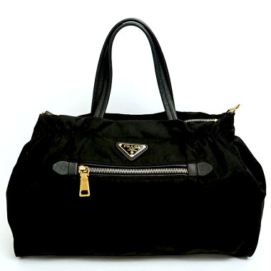 [Used] [Beautiful] Prada Triangle Logo Plate 2WAY Shoulder Bag Gold Hardware Testo Saffiano B1843M [Handbag]