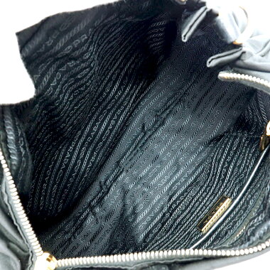 【中古】【美品】プラダトライアングルロゴプレート2WAYショルダーバッグゴールド金具テスートサフィアーノB1843M【ハンドバッグ】