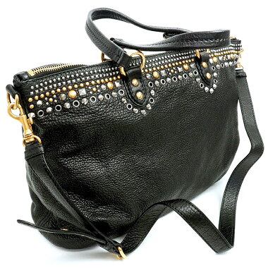 [Used] [Good Condition] Miu Miu 2WAY Handbag Shoulder Bag Stud Punching RR1495 [Tote Bag]