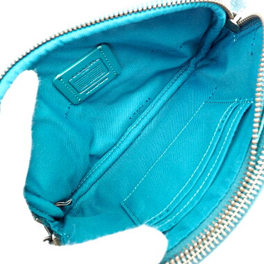 【中古】【ほぼ新品】コーチメタリッククロスボディバッグクラッチポーチダブルジップ59952【ショルダーバッグ】