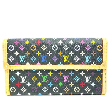 [Used] [almost new] Louis Vuitton Portolezor International Monogram Multicolor M92658 [long wallet]