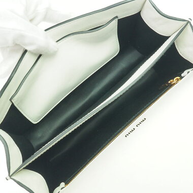 【中古】【未使用品・新古品】ミュウミュウミュウソリテールメタルチェーンクリスタルフラップバッグクロスボディクロコ調ゴールド金具ヴェルニーチェST.COCCO5BD130【ショルダーバッグ】