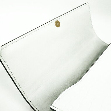 【中古】【未使用品・新古品】ミュウミュウミュウソリテールメタルチェーンクリスタルフラップバッグクロスボディクロコ調ゴールド金具ヴェルニーチェST.COCCO5BD130【ショルダーバッグ】