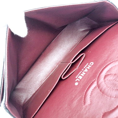 [Used] [almost new] 25W chain W flap silver metal mattresse A01112 [shoulder bag]