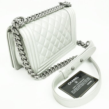 [Used] [Good Condition] Chanel Small Flap Bag Chain Shoulder Matrasse Stitch Silver Hardware Boy Chanel A67085 [Shoulder Bag]