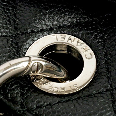 【中古】【ほぼ新品】シャネルデカココチェーントートショルダーバッグCCロゴシルバー金具ココマークA50995【トートバッグ】