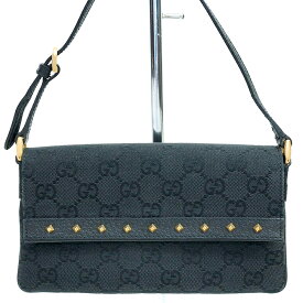 [GOODA] [Used] [Good Condition] Gucci GG Pattern Studs Mini Bag Shoulder Bag GG Canvas 121560 002058 [Accessory Pouch]