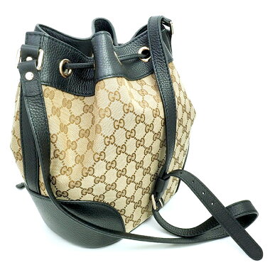 [Used] [Unused/new old goods] Gucci bucket bag Drawstring type GG pattern diagonal hanging gold metal fittings GG canvas 388703520981 [Shoulder bag]