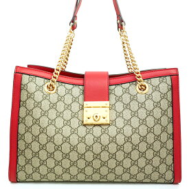 [Pre] Gucci GG Pattern Padlock Medium Chain Tote Gold Hardware GG Supreme 479197 204991 [Shoulder Bag] [GOODA published] [Same as new]
