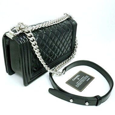 [Used] [Unused / New old goods] Chanel chain shoulder diagonally wrinkled mattresse stitch silver metal fittings Boy Chanel A67086 [Shoulder bag]