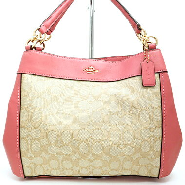 [Used] [Unused / New] Coach Small Lexy 2WAY Shoulder Bag Tote Bag Mat Gold Hardware Outline Signature F29548 [Handbag]