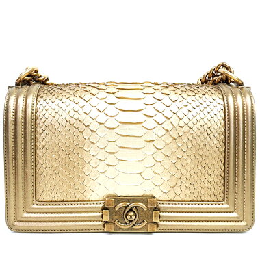 [Used] [Good Condition] Chanel Coco Mark Small Flap Chain Shoulder Antique Gold Metal Boy Chanel A66095 [Shoulder Bag]