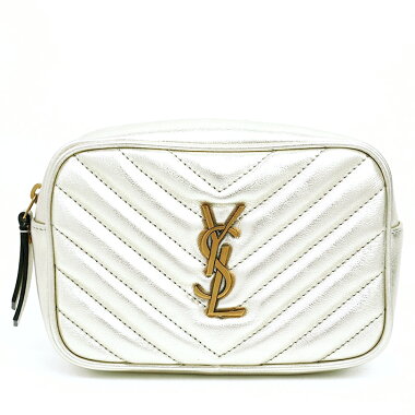 [Used] [Unused / New Old Items] Yves Saint Laurent Roberto Bag Quilted Pouch YSL Logo Tassels with Antique Gold Hardware Materasse 534817 [Body Bag / Waist Pouch]