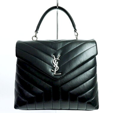 [Pre] [almost new] Yves Saint Laurent chain top handle 2WAY shoulder bag silver metal materasse 529735 [handbag]