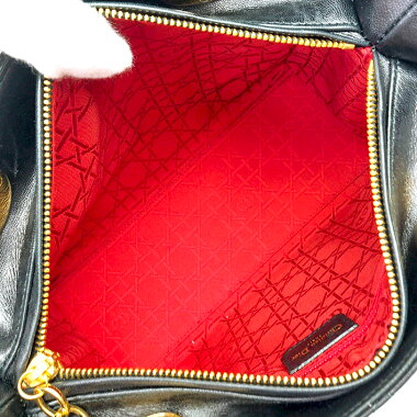 [Used] [Good Condition] Christian Dior Canage Stitch 2WAY Shoulder Bag Gold Hardware Lady Dior [Handbag]