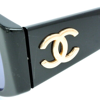 [Used] [Good Condition] Chanel CC Logo Eyewear Full Rim Gold Hardware Coco Mark 0145194305 Ladies Sunglasses [Accessories]