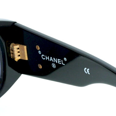 [Used] [Good Condition] Chanel CC Logo Eyewear Full Rim Gold Hardware Coco Mark 0145194305 Ladies Sunglasses [Accessories]