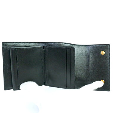 【中古】【ほぼ新品】セリーヌWホックスモールトリフォールドウォレット三つ折り折りたたみ財布10B573BEL.38NO【二つ折り財布】