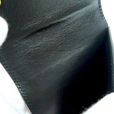 【中古】【ほぼ新品】セリーヌWホックスモールトリフォールドウォレット三つ折り折りたたみ財布10B573BEL.38NO【二つ折り財布】