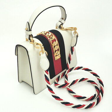 [Pre-owned] [Almost new] Gucci Sylvicerie Mini Bag 2WAY Shoulder Gold Hardware Tricolor Color Web 470270/493075 [Handbag]