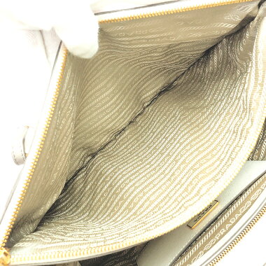 [Pre-owned] [Beautiful] Prada 2WAY Shoulder Bag Bicolor Triangle Logo Tote Bag Gold Hardware Saffiano Lux B2274C [Handbag]