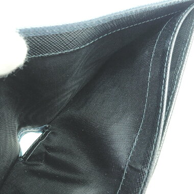 【中古】【未使用品・新古品】プラダ折りたたみ財布ロゴガンメタル金具サフィアーノビコローレ2MO738【二つ折り財布】