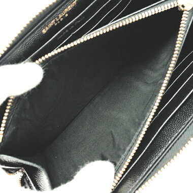 [New Products] [Used] [Unused / New Old Items] Yves Saint Laurent YSL Logo Round Fastener Long Wallet Gold Hardware Classic Monogram 358094BOW011000 [Long Wallet]