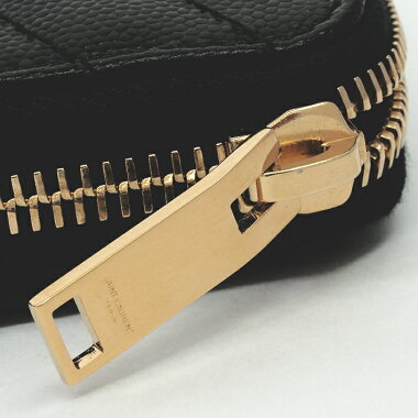 [New Products] [Used] [Unused / New Old Items] Yves Saint Laurent YSL Logo Round Fastener Long Wallet Gold Hardware Classic Monogram 358094BOW011000 [Long Wallet]