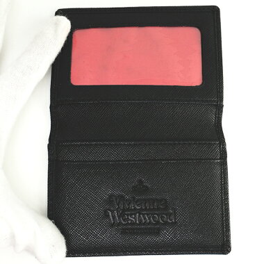 【新入荷商品】【中古】【ほぼ新品】ヴィヴィアンウエストウッドICカードケース無地ゴールド金具バルモラル51110015カードケース【小物・雑貨】