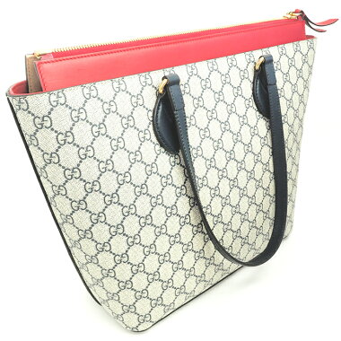 [New arrival goods] [Used] [Beautiful goods] GG pattern semi-shoulder shoulder GG Supreme 415721525040 [Tote bag]