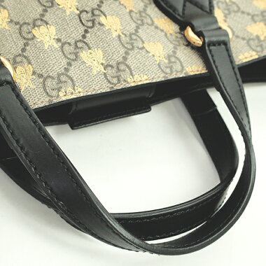 【新入荷商品】【中古】【ほぼ新品】GG柄ビーハチ2WAYトートバッグショルダーバッグ斜め掛けソフトGGスプリーム473887204991【ハンドバッグ】