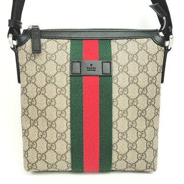 [New Arrival] [Used] [Good Condition] GG Pattern Shelly Line Flat Messenger Bag Cross Body Oblique Hanging GG Supreme x Web 471454213317 [Shoulder Bag]
