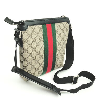 [New Arrival] [Used] [Good Condition] GG Pattern Shelly Line Flat Messenger Bag Cross Body Oblique Hanging GG Supreme x Web 471454213317 [Shoulder Bag]