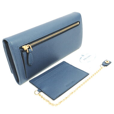 [GOODA] [New arrivals] [Used] [Almost new] Folded flap wallet with pass case Gold logo Saffiano Metal 1MH132 [Wallet]