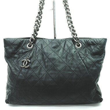 [GOODA] [New arrival] [Used] Coco charm Quilting chain tote Shoulder gunmetal Coco mark [Shoulder bag]