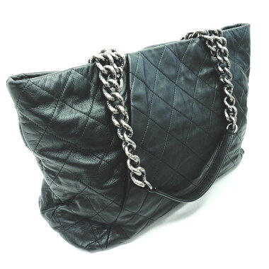 [GOODA] [New arrival] [Used] Coco charm Quilting chain tote Shoulder gunmetal Coco mark [Shoulder bag]