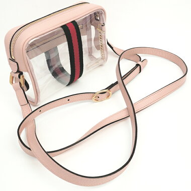 【GOODA掲載】【新入荷商品】【中古】19クルーズオフィディアミニビニールバッグクリアバッグポシェット斜め掛けGGマーモント×ウェブ517350・493075【ショルダーバッグ】