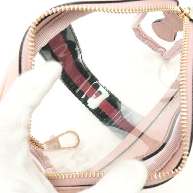 【GOODA掲載】【新入荷商品】【中古】19クルーズオフィディアミニビニールバッグクリアバッグポシェット斜め掛けGGマーモント×ウェブ517350・493075【ショルダーバッグ】